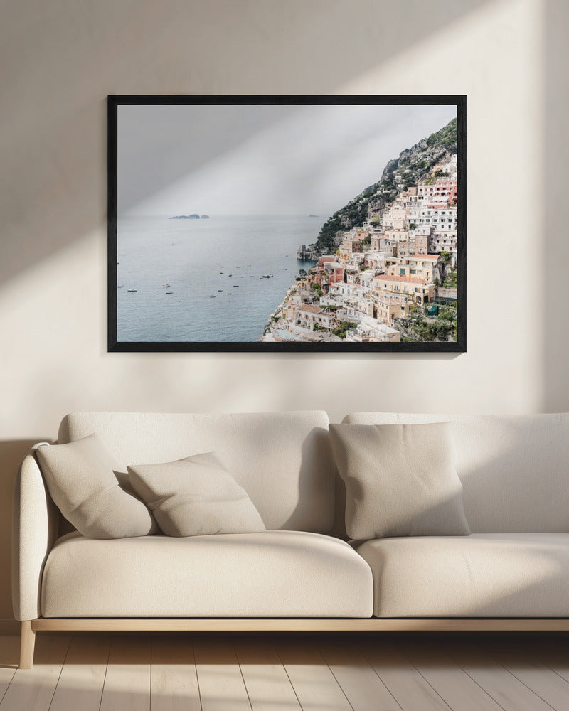 Artwork Positano at the Amalfi Coast20X16inches- Black Frame