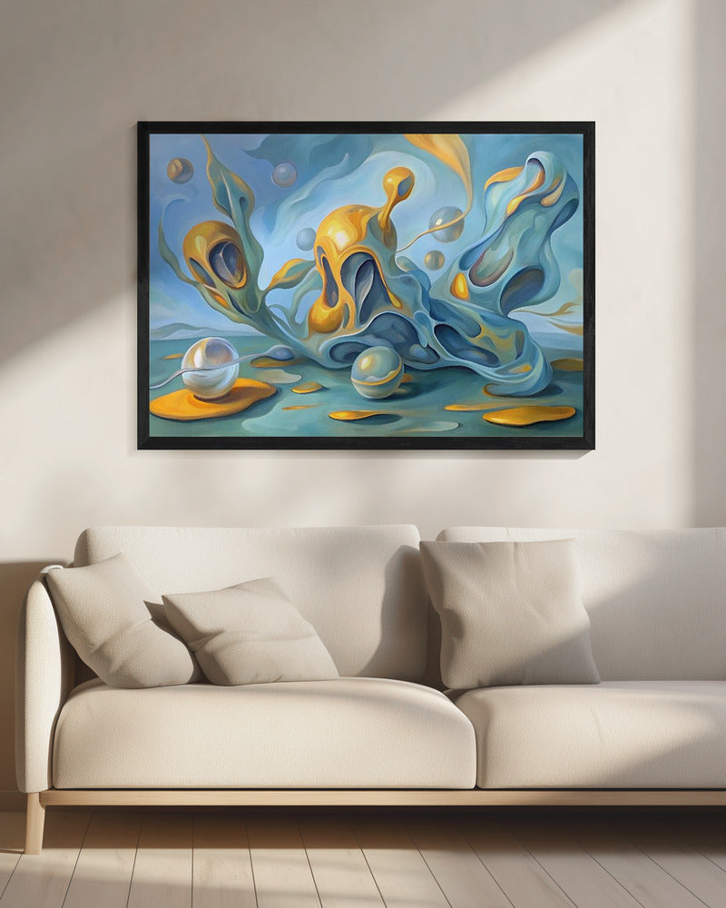 Artwork Liquid Dreamscape20X16inches- Black Frame