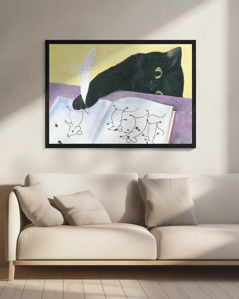 canvas prints Feline Imagination20X16inches- Black Frame