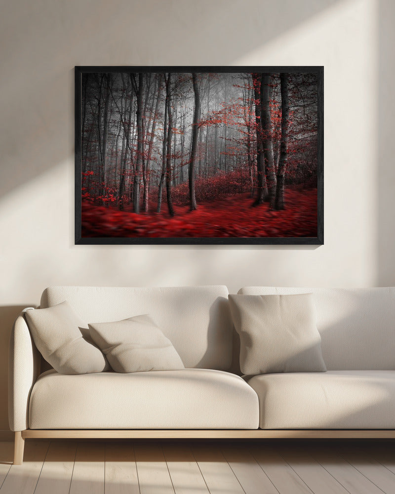 Artwork Bloody River20X16inches- Black Frame