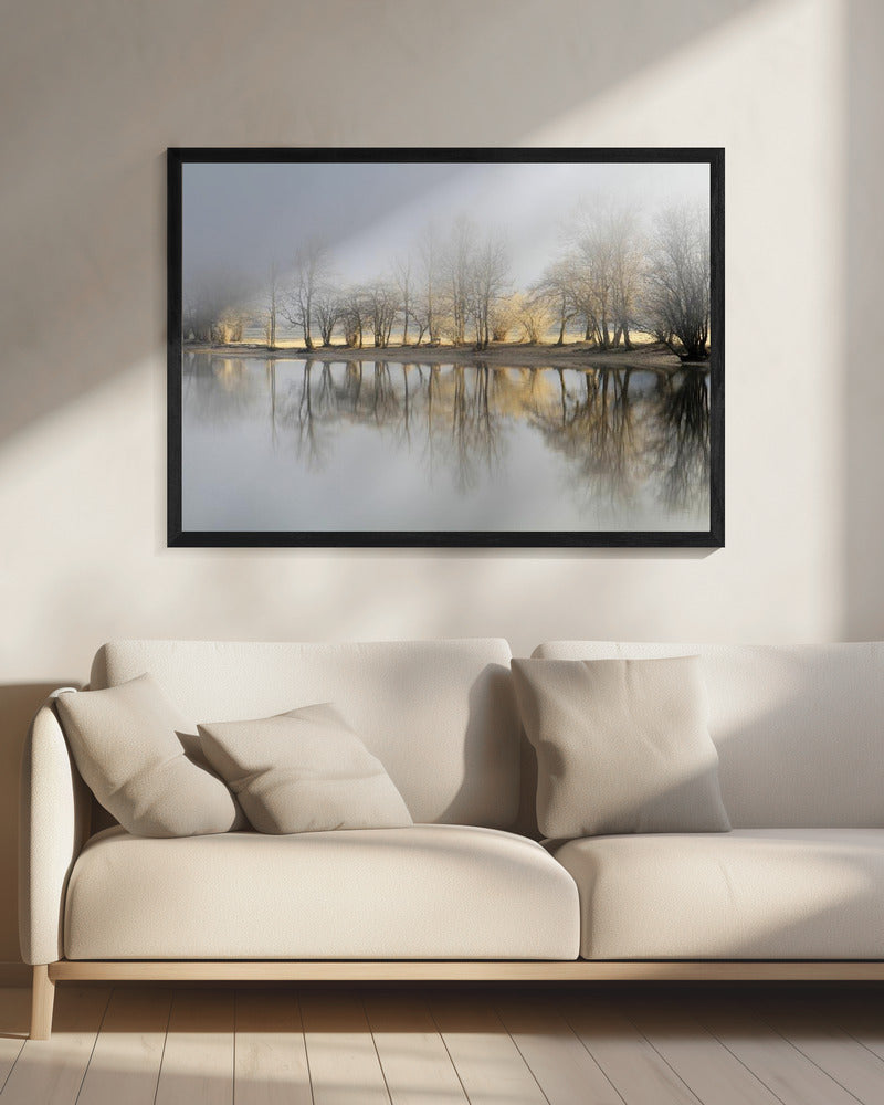 Artwork january morning20X16inches- Black Frame