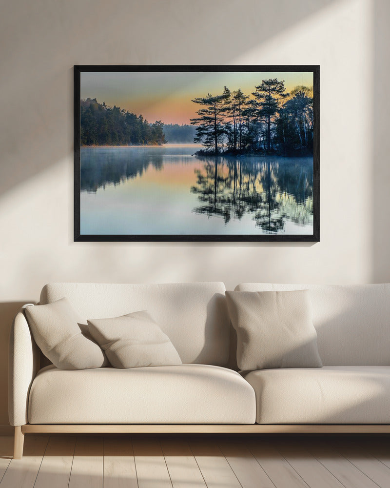 Artwork Before people wake20X16inches- Black Frame