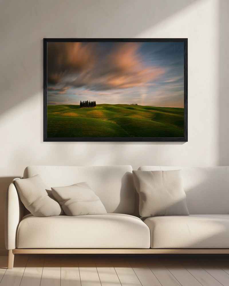 Artwork Fields...20X16inches- Black Frame