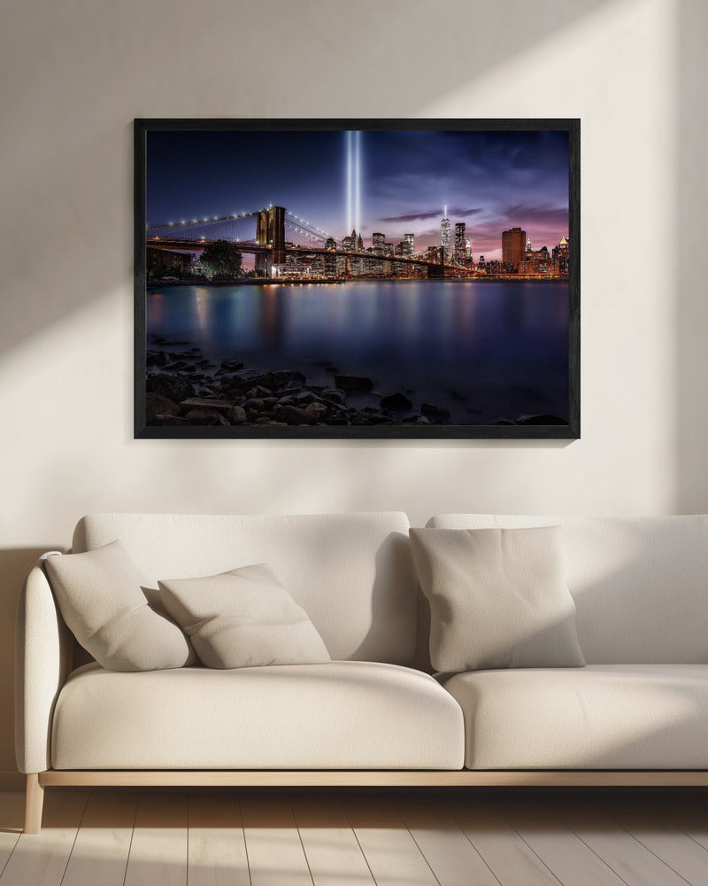 Artwork Unforgettable 9-11. New York20X16inches- Black Frame