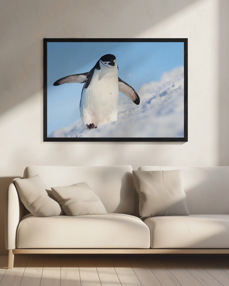 Wall art Running up that hill-20X16inches-In Black Floating Frame