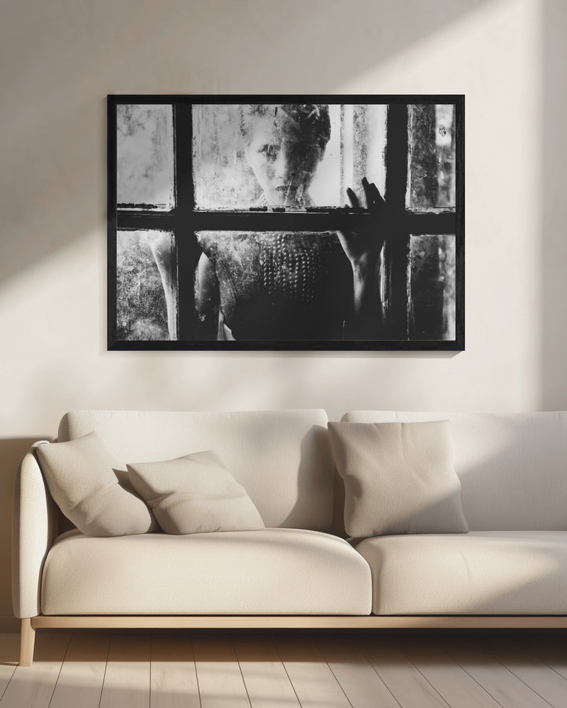 Artwork- Trapped-48X36inches-In White Floating Frame