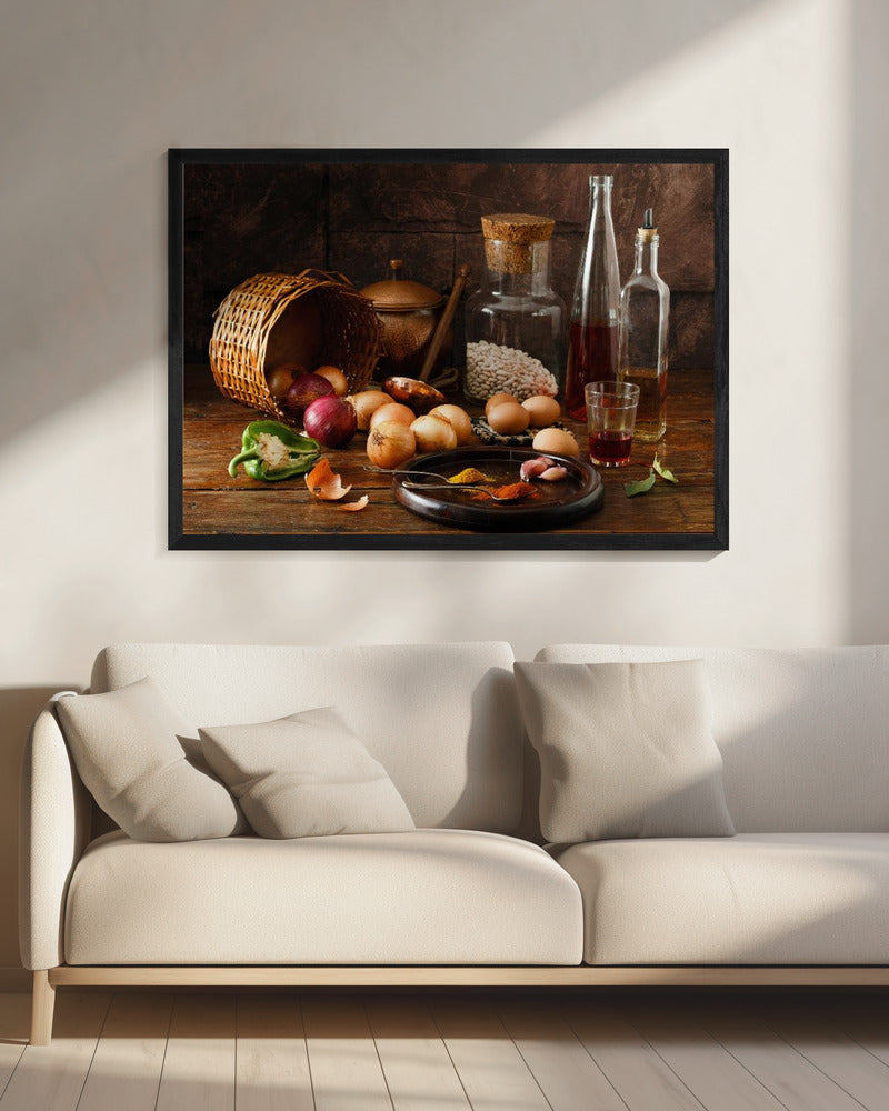 Artwork Smells. Food20X16inches- Black Frame