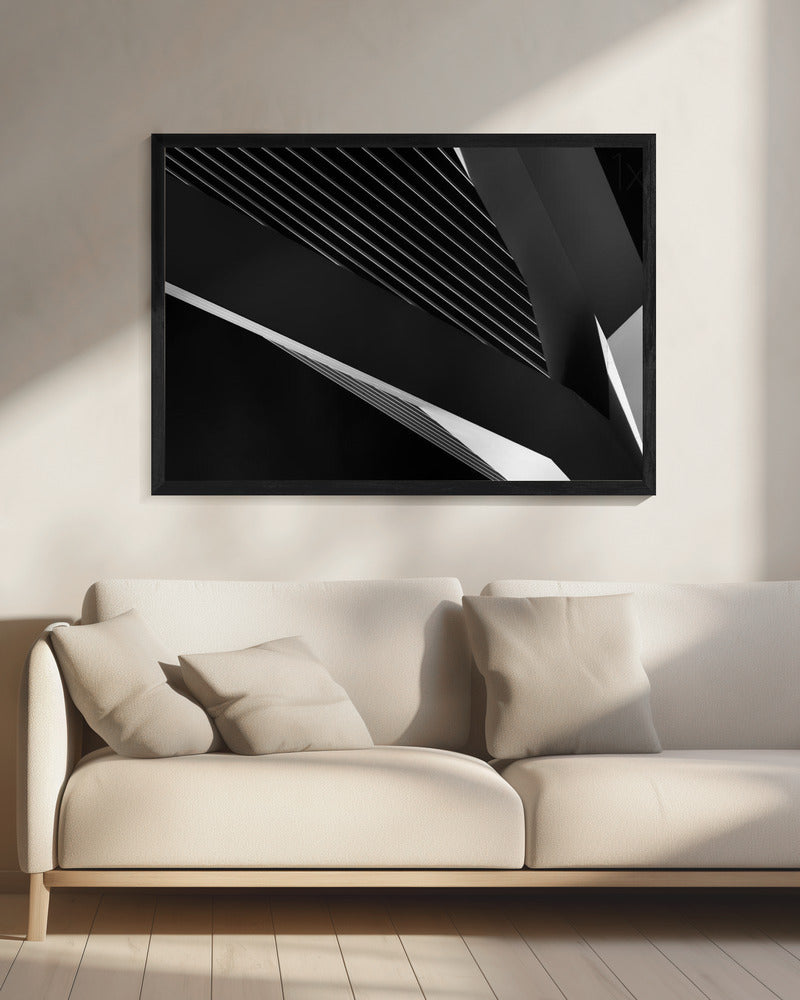Artwork- Abstraction of a swan-48X36inches-In White Floating Frame