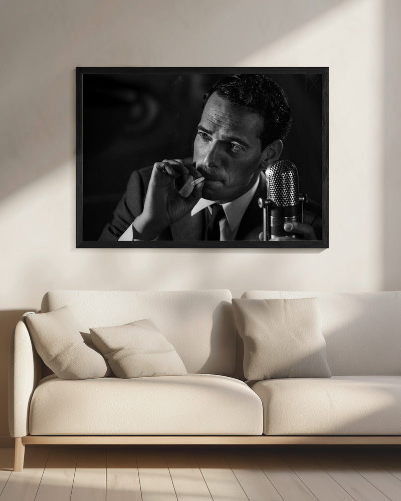 Artwork- Good night and good luck ... (2)-48X36inches-In White Floating Frame