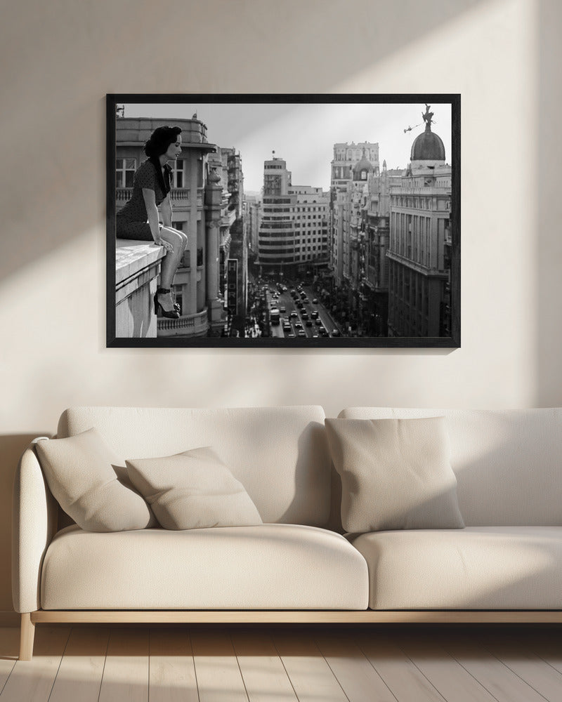Artwork Mad Madrid20X16inches- Black Frame