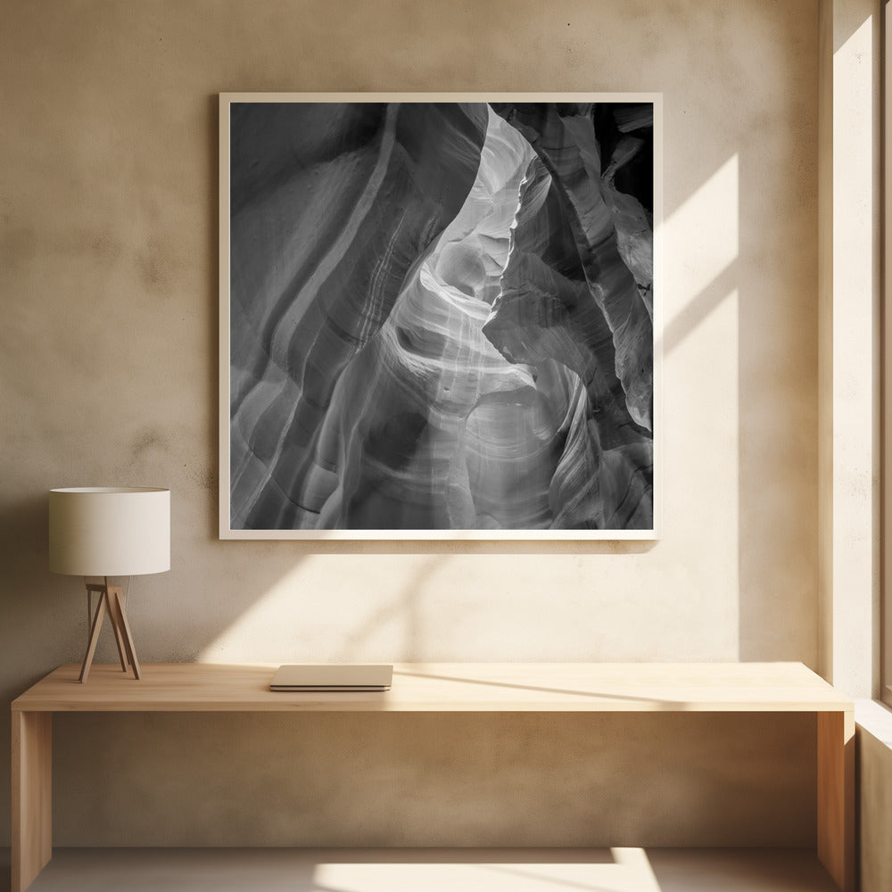 MONOCHROME ANTELOPE CANYON Daylight Wall Artwork 0