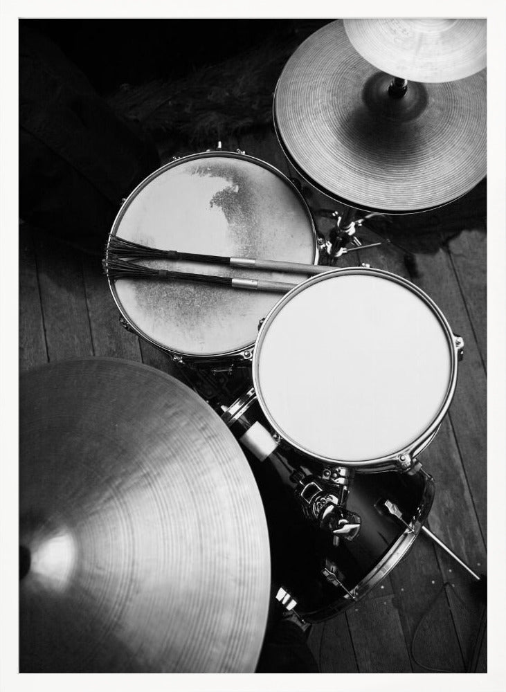 Artwork- Drums-36X48inches-In Black Floating Frame