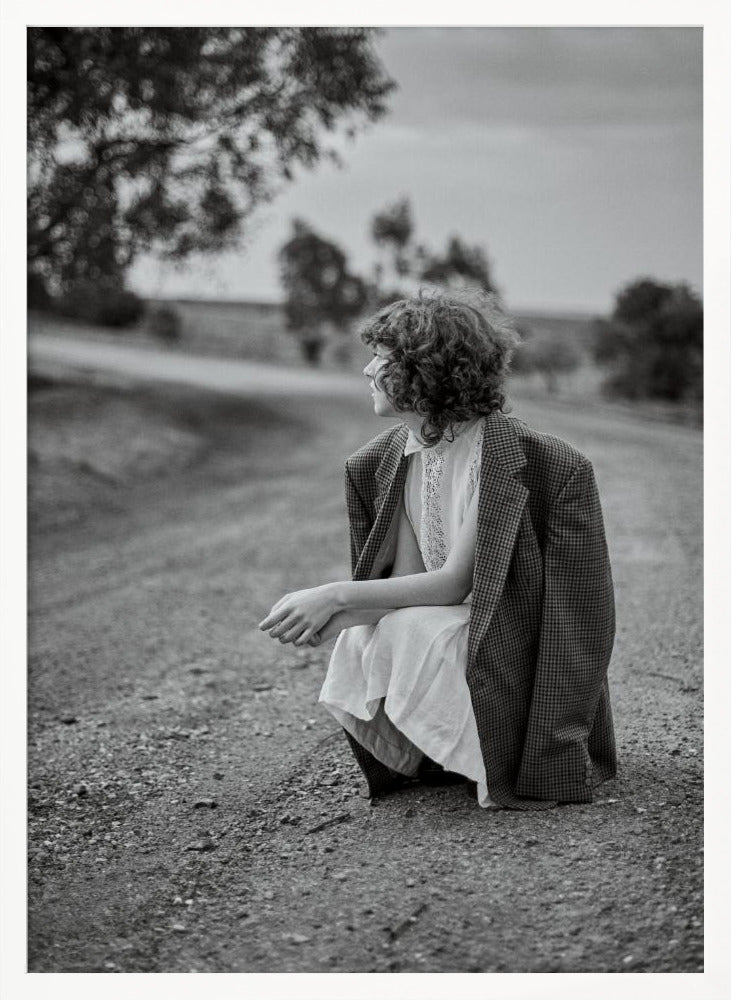 Artwork- The road-36X48inches-In Black Floating Frame