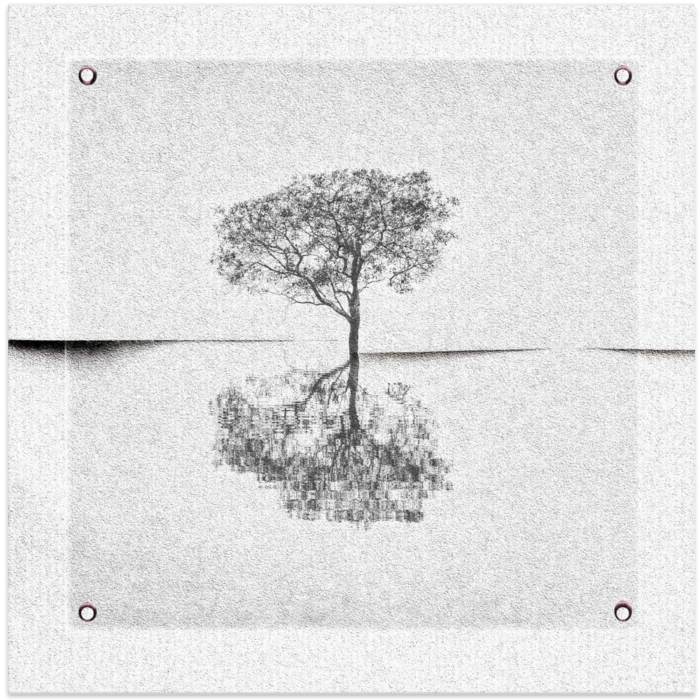 Artwork- Broken canvas.-24X24inches-In Black Floating Frame