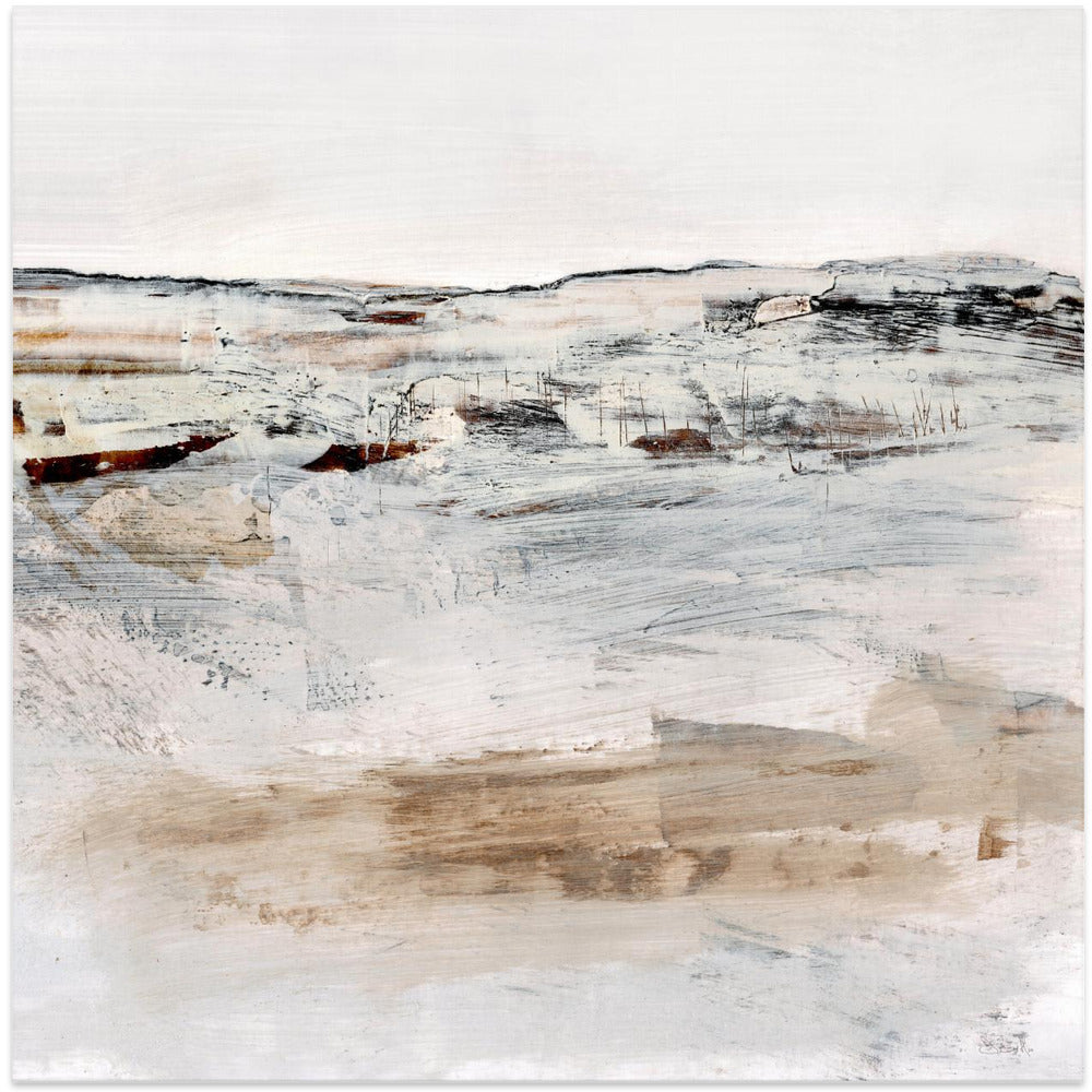 August No3 Abstract Waves Wall Artwork In White Floating Frame