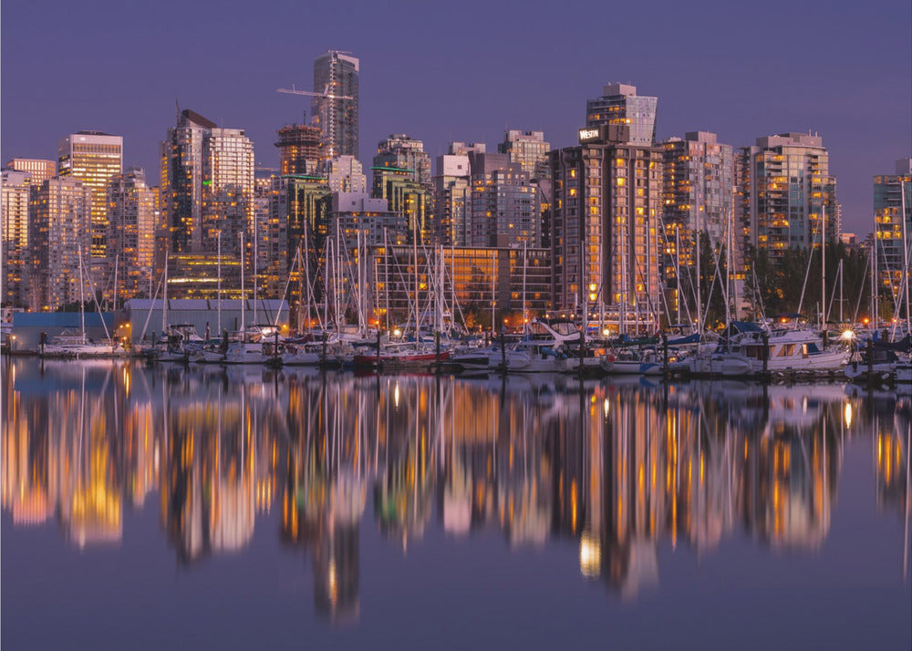 Wall art Glowing Vancouver-48X36inches-Gallery Wrapped (Ready to Hang)