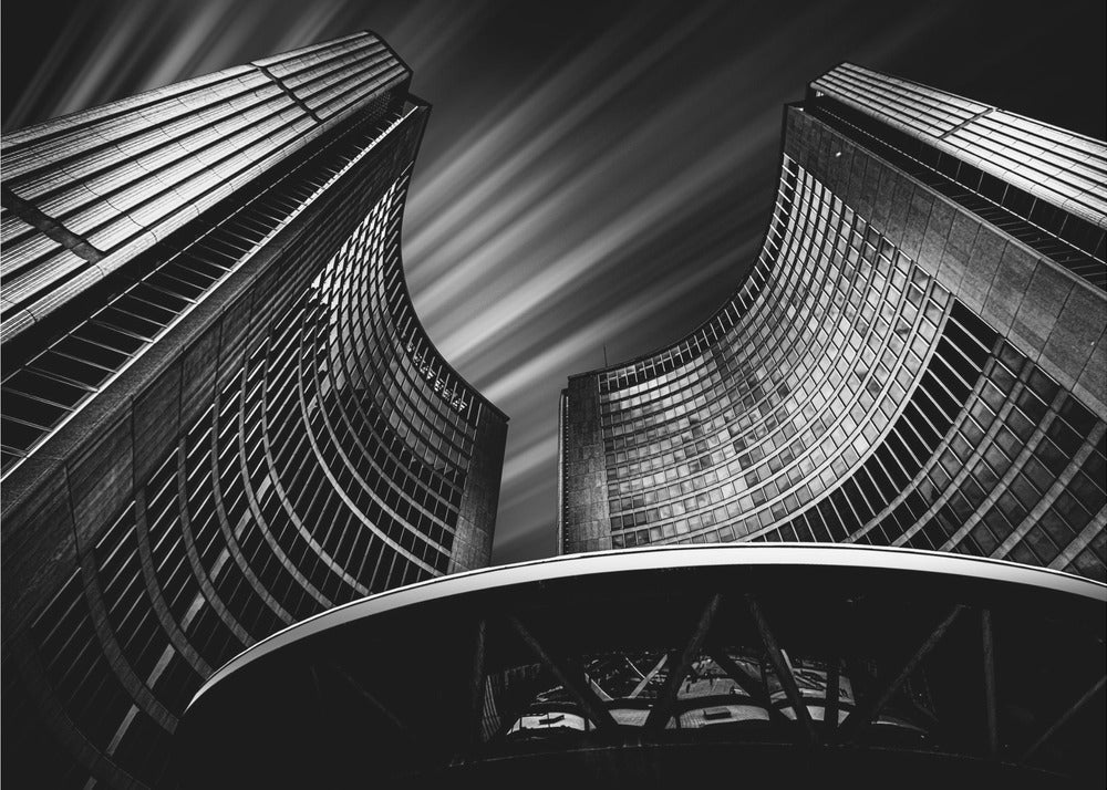 The City Hall - Toronto Wall Artwork In Black Floating Frame