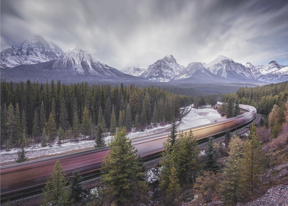 Wall art Fast train-48X36inches-Gallery Wrapped (Ready to Hang)