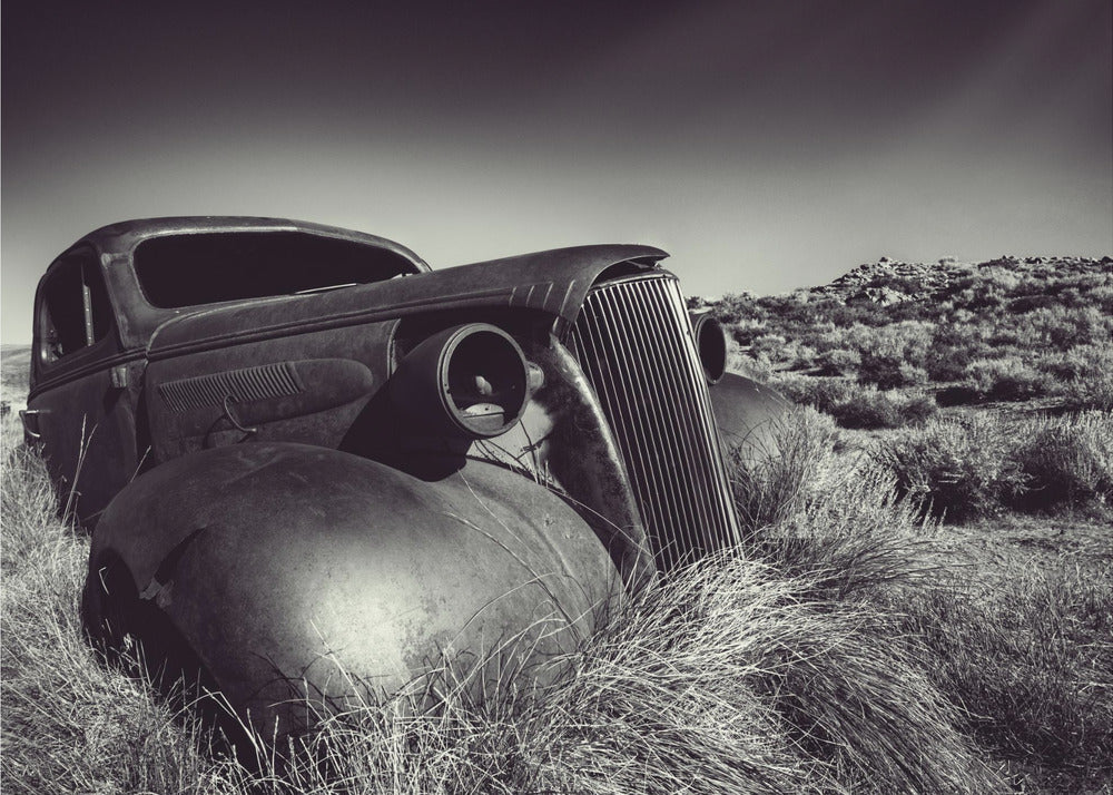 Artwork- Disposed-Car-20X16inches-In Black Floating Frame