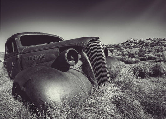 Artwork- Disposed-Car-20X16inches-In Black Floating Frame