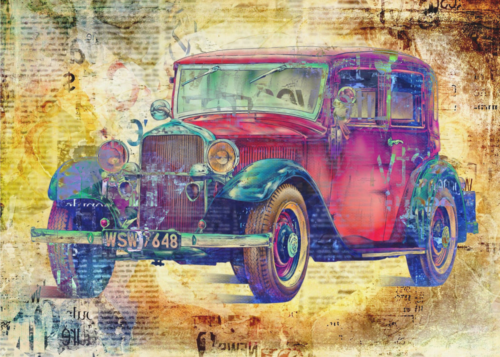 Wall art Vintage car 4