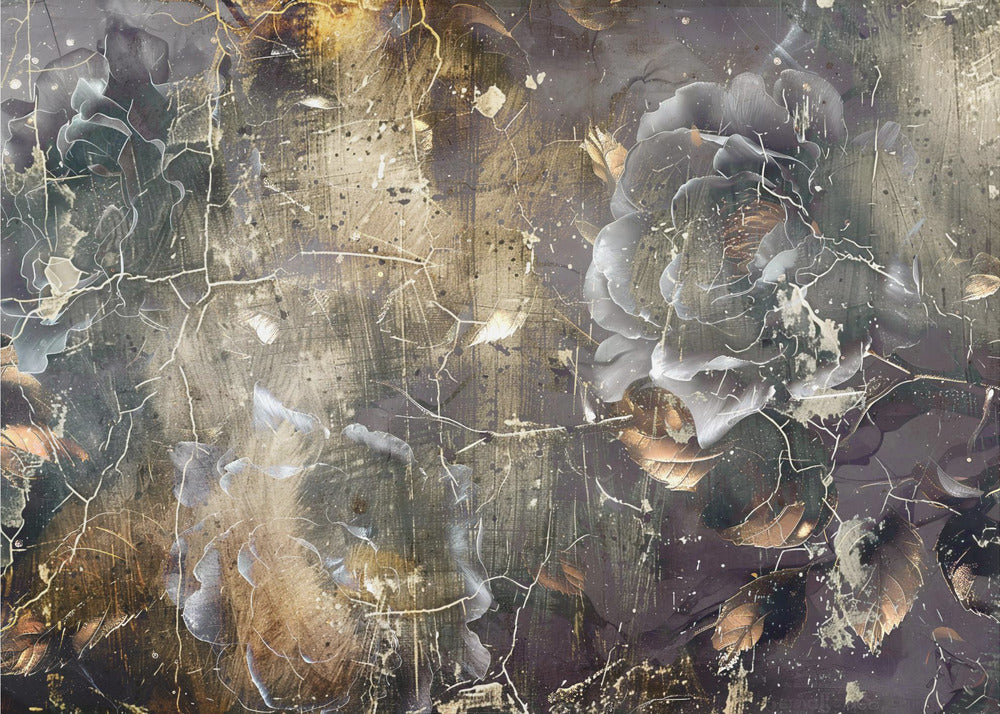 Artwork Floral Vintage Art Illustration 1948X36inches- Unframed