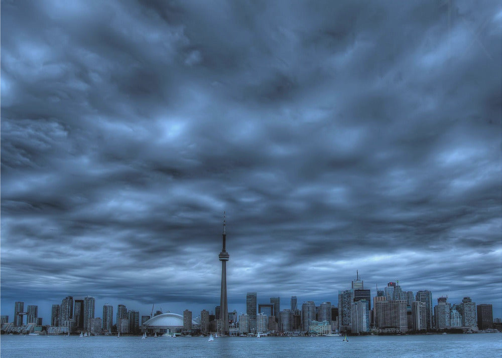 Toronto blue Wall Artwork In Black Floating Frame