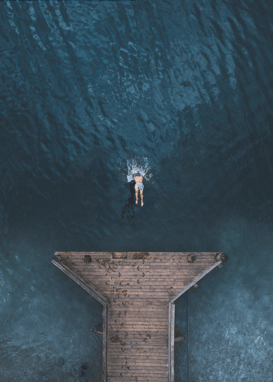 JUMP Wall Artwork In Black Floating Frame