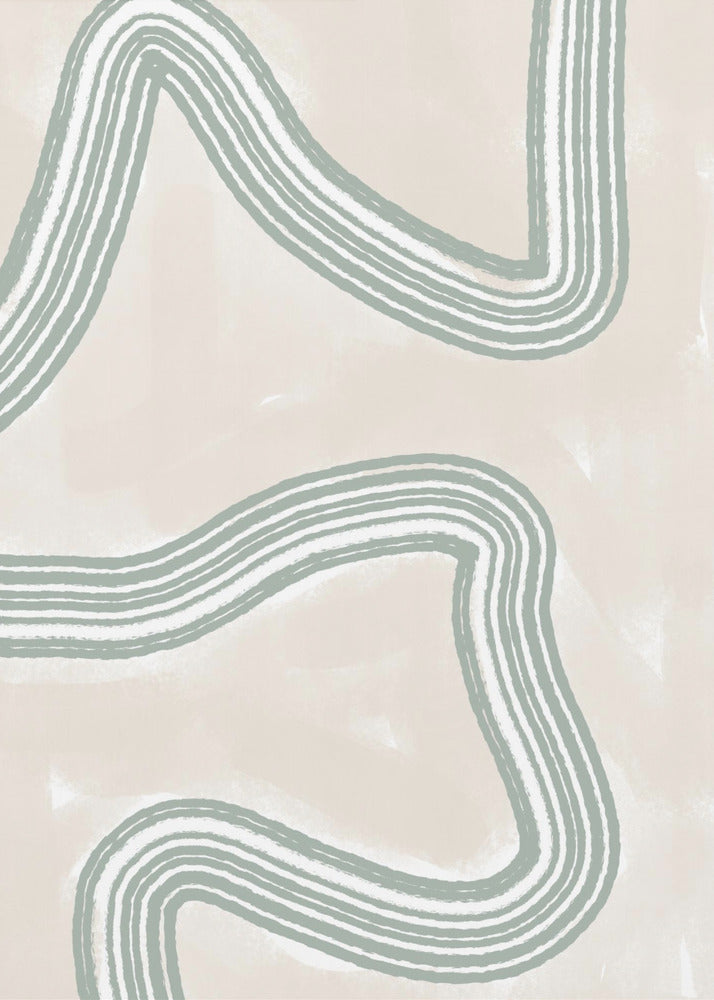 Abstracto Twist Wall Artwork In Black Floating Frame