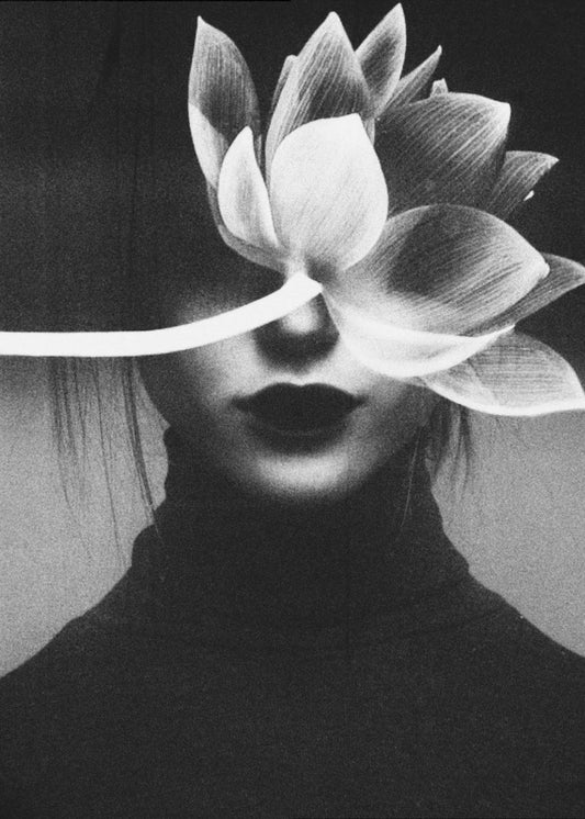 Pain like a flower blossom Wall Artwork In Black Floating Frame