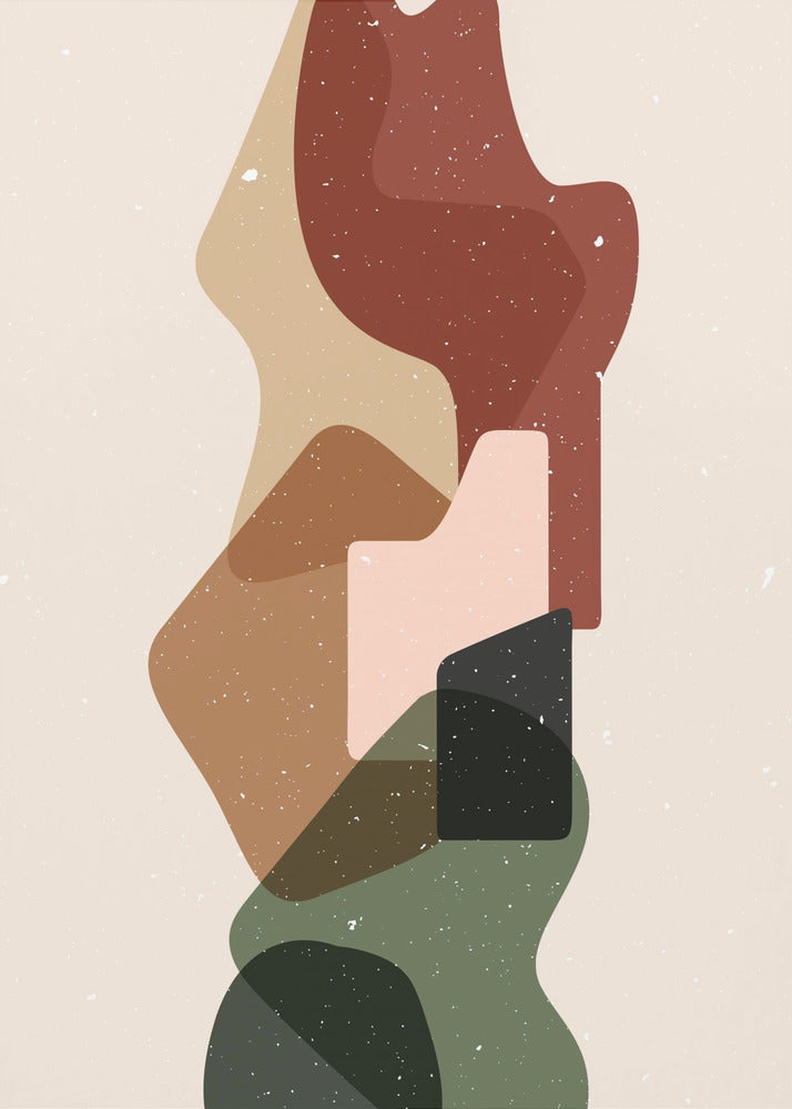 Abstract composition 12 Wall Artwork In Black Floating Frame