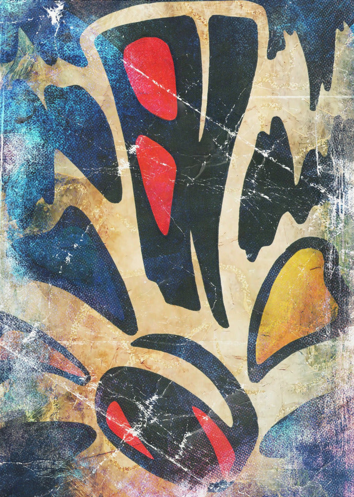 The abstraction Wall Artwork In Black Floating Frame