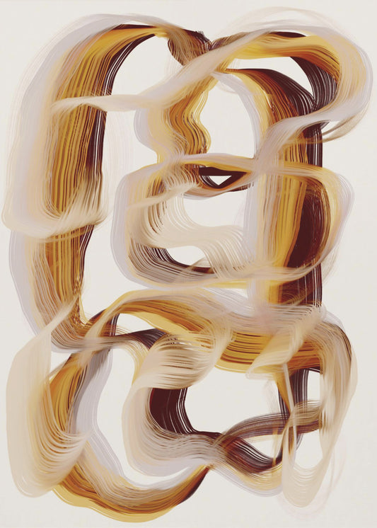 Caramel Wall Artwork In Black Floating Frame