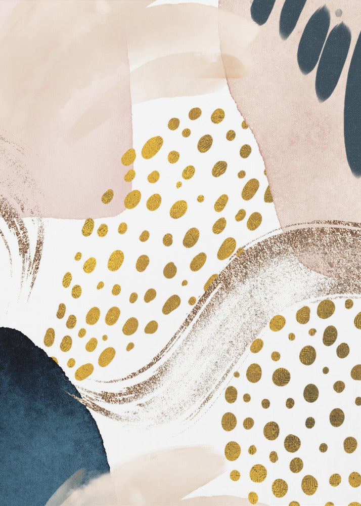 Smooth Abstract-3 Wall Artwork In Black Floating Frame