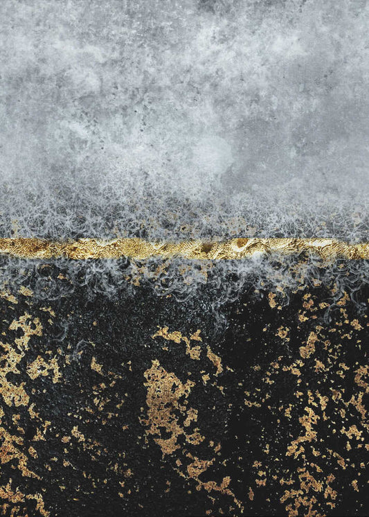 Wall art Gold Black Abstract