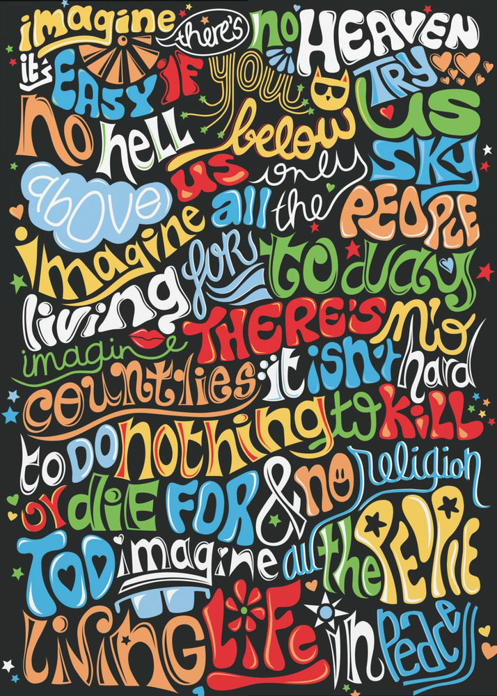 Imagine Wall Artwork In Black Floating Frame