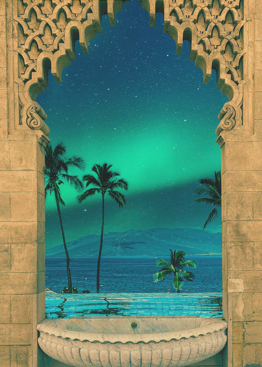 Artwork Portal In To The Night24X36- inches- Black Frame