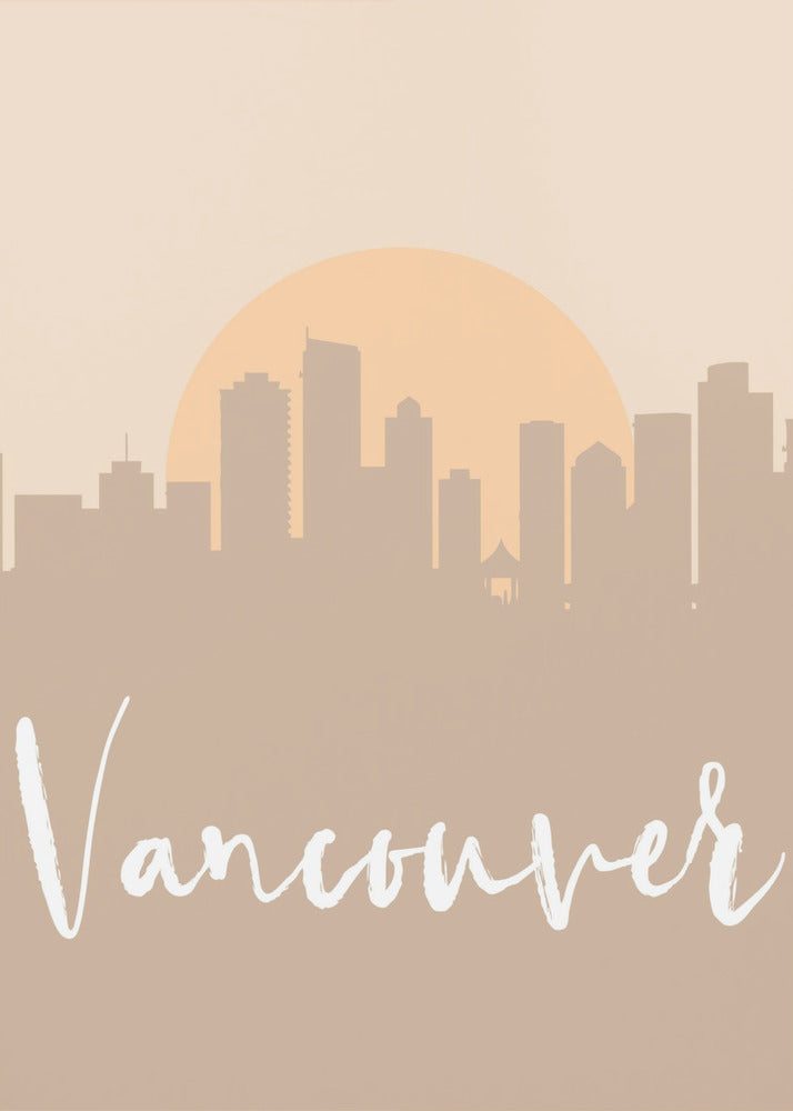 Wall art Skyline Earth Tone 2 91-24X36inches-In Black Floating Frame