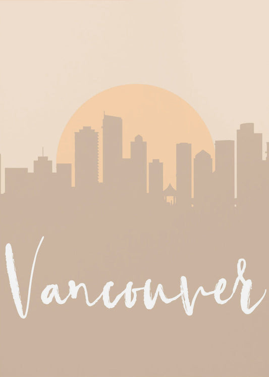 Wall art Skyline Earth Tone 2 91-24X36inches-In Black Floating Frame