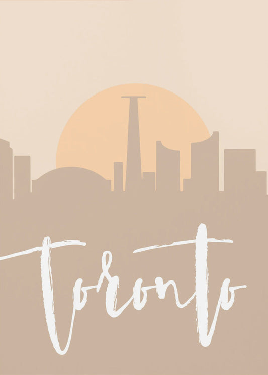 Wall art Skyline Earth Tone 2 90-24X36inches-In Black Floating Frame