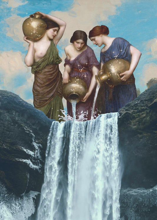 canvas prints Magic Waterfall24X36inches- Black Frame