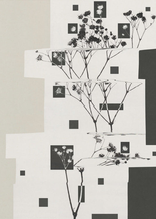 Artwork- Nature Morte #4-16X20inches-In Black Floating Frame