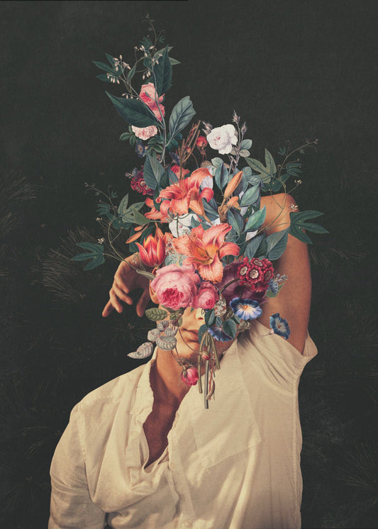 Roses Bloomed Everytime I Thought of You Wall Artwork In Black Floating Frame