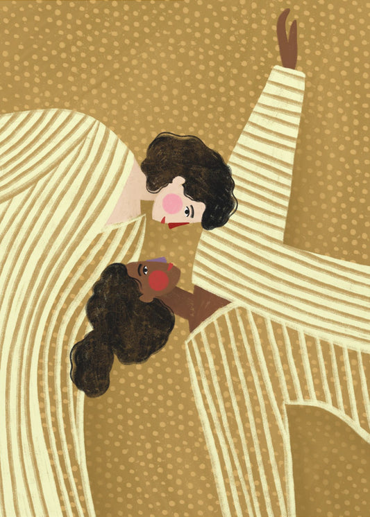 Two Line Women Wall Artwork In Black Floating Frame