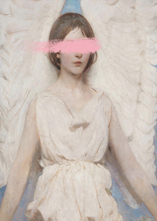 Angelpaintstroke Ratioiso Wall Artwork In Black Floating Frame