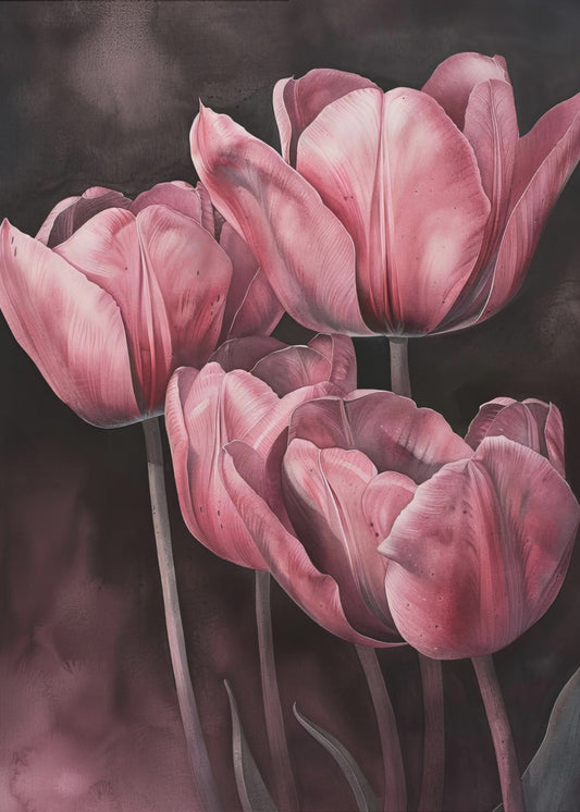 Wall art Purple Tulip 3