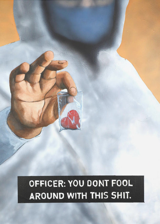 Dangerous Substance Wall Artwork In Black Floating Frame