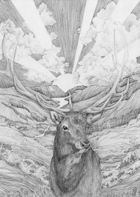 Rise With the Sun Original Wall Artwork In Black Floating Frame