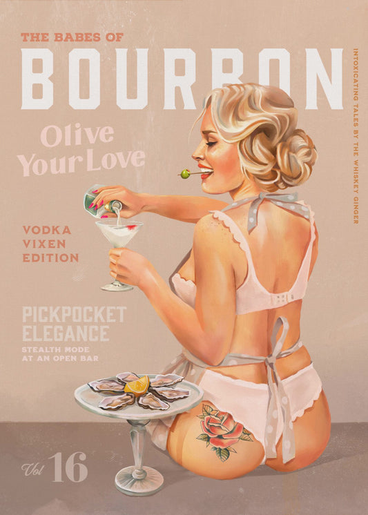 Babes of Bourbon Vol 16 Vintage Vodka Martini Pin Up Girl