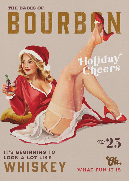 Wall art Babes of Bourbon Vol 25 Holiday Cheer Christmas Pinup